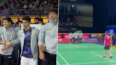 Watch Video of Indian Men's Badminton Team's Reaction As They Qualify for Thomas Cup 2022 Semifinals