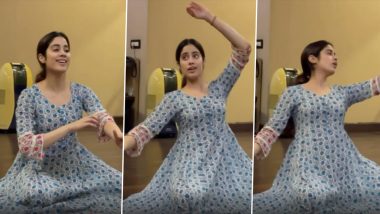 Janhvi Kapoor Is a Visual Treat as She Dances to Rekha’s Iconic Song ‘In Ankhon Ki Masti’ from Umrao Jaan (Watch Video)