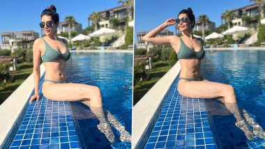 HOT! Karishma Tanna Sunbathes in a Sexy Bikini by The Poolside, Just A Perfect Start to the Weekend (View Pics)