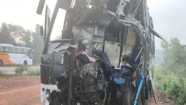 Karnataka Road Accident: 7 Dead, 26 Injured in Horrific Bus-Lorry Collision in Hubli