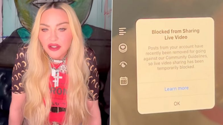 Madonna Gets Blocked from Going Live On Instagram After Sharing Nude Photos (Watch Video)