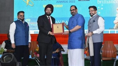 Business News | Rajeev Chandrasekhar, Minister of State Felicitated Awardees at the 6th Manav Rachna Excellence Awards