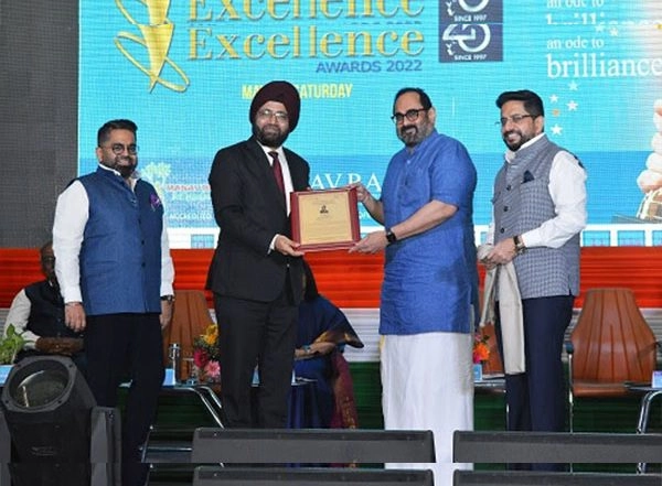 Business News | Rajeev Chandrasekhar, Minister of State Felicitated Awardees at the 6th Manav Rachna Excellence Awards