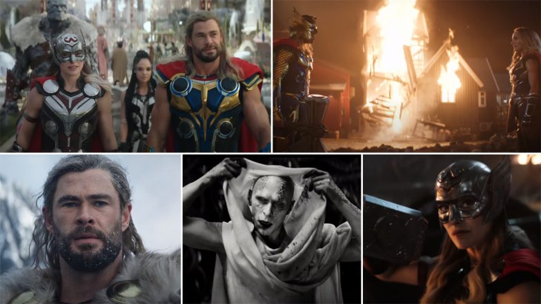 Thor Love and Thunder Trailer: Chris Hemsworth’s Thor and Natalie Portman’s Jane Foster Rekindle Old Feelings Over Mjolnir; Christian Bale Is Striking As Gorr the Butcher (Watch Video)