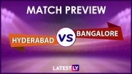 SRH vs RCB Preview: Likely Playing XIs, Key Battles, Head to Head and Other Things You Need To Know About TATA IPL 2022 Match 54