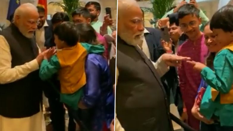 PM Narendra Modi Shares a Light Moment With a Child in Berlin (Watch Video)