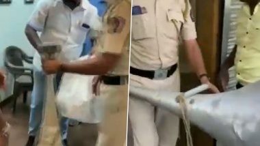 Maharashtra: Mumbai Police Seize Loudspeakers From MNS Office in Chandivali (Watch Video)