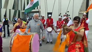 PM Narendra Modi Tries His Hands at Dhol During Visit to Denmark (Watch Video)