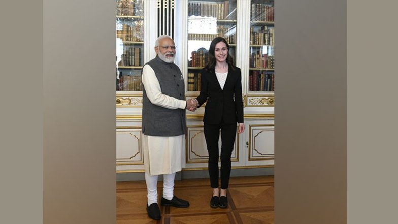 Prime Minister Narendra Modi and Finnish counterpart Sanna Marin discuss methods of cement partnership in trade and investment