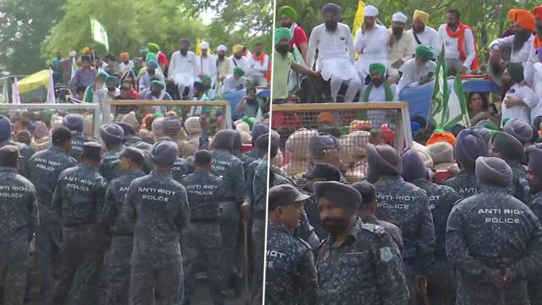 Punjab: Farmers Marching Towards Chandigarh To Protest Against State Govt Stopped by Police