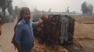 India News | Punjab: School Bus Catches Fire in Gurdaspur, Two Students Injured