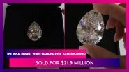 The Rock, Biggest White Diamond Ever To Be Auctioned, Sold For $21.9 Million