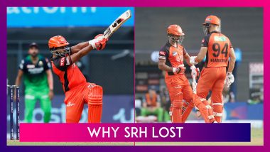 Sunrisers Hyderabad vs Royal Challengers Bangalore IPL 2022: 3 Reasons Why SRH Lost