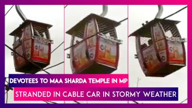 MP: Devotees To Maa Sharda Temple In Maihar-Satna Stranded In Cable Car In Stormy Weather