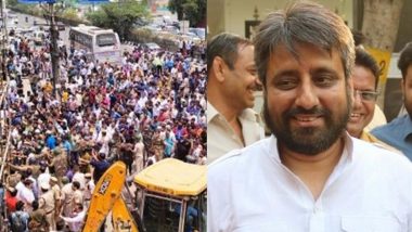 Shaheen Bagh Demolition Drive: FIR Registered Against AAP MLA Aamanatullah Khan, Others for 'Obstructing' Anti-Encroachment Drive in Delhi