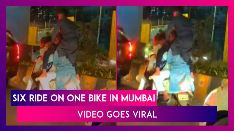 Mumbai: Six Ride On One Bike, Video Goes Viral