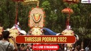 Thrissur Pooram 2022 LIVE Telecast: Watch HD Live Streaming Online of Rituals and Celebrations From Kerala&rsquo;s Vadakkunnathan Temple