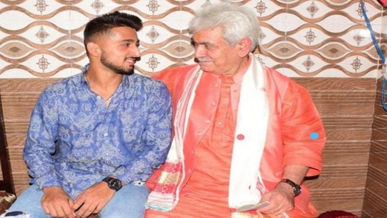 Jammu and Kashmir LG Manoj Sinha Meets Cricketer Umran Malik, Says 'Govt Will Take Care of His Training'