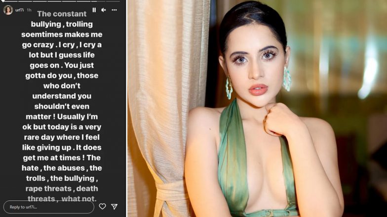 Urfi Javed Breaks Down Due to Constant Trolling, Shares a Insta Story Saying ‘ I Cry Alot’ (View Pic)