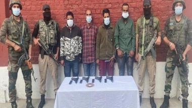 India News | J-K Police Arrest 4 Hybrid Terrorists of TRF/LeT in Srinagar, 2 Terrorist Associates in Awantipora