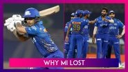 Mumbai Indians vs Kolkata Knight Riders IPL 2022: 3 Reasons Why MI Lost