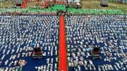 International Day of Yoga 2022: Mega Yoga Utsav Held in Hyderabad, 25 Days Countdown Begins for Yoga Day