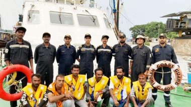 India News | Kerala: Coast Guard Rescues Crew Members from Sinking Ship in Overnight Operation