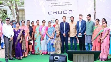 Business News | Top Management from Chubb Visit a Government School in Hyderabad