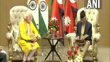 World News | PM Modi, Deuba Hold Bilateral Talks at Lumbini