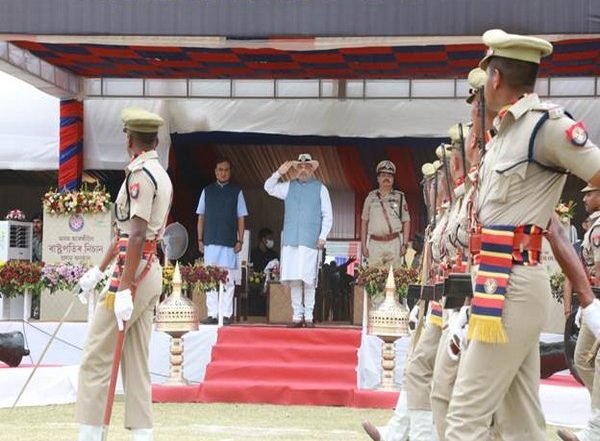India News | Home Minister Amit Shah Presents President's Colours to Assam Police