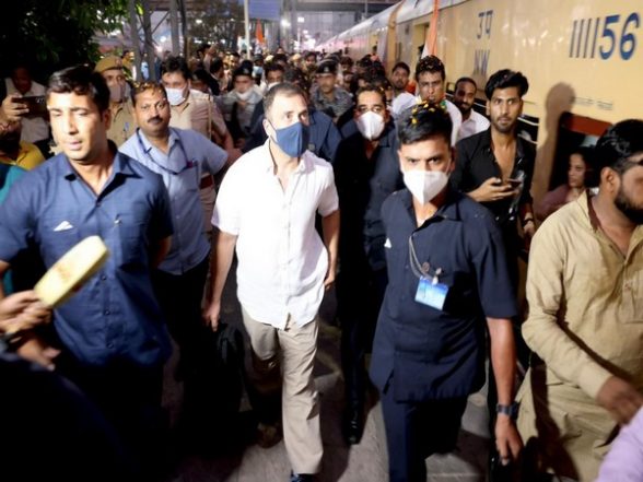 India News | Rahul Gandhi Boards Train to Udaipur to Attend Congress Chintan Shivir - Vimarsana News