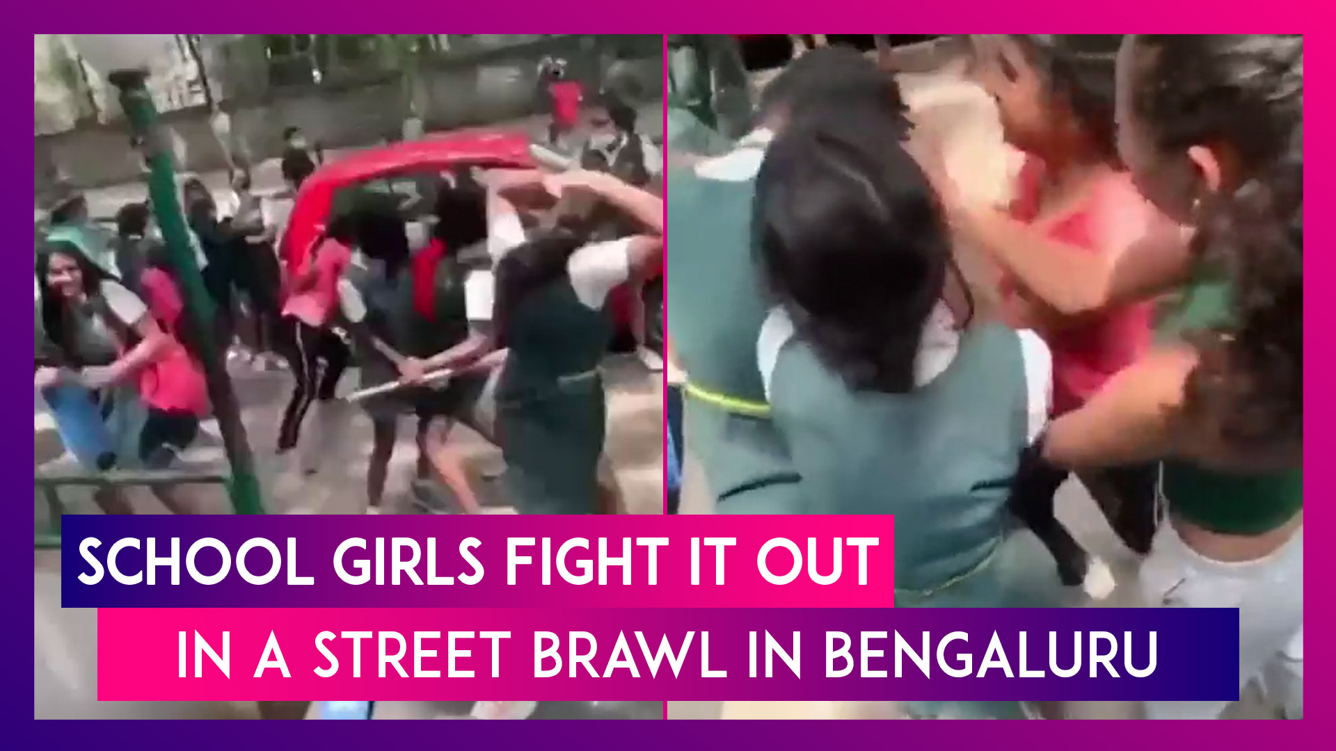 1920px x 1080px - Bengaluru: School Girls Fight It Out In A Street Brawl, Video Goes Viral |  ðŸ“¹ Watch Videos From LatestLY
