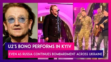 U2's Bono Performs In Kyiv Inside A Metro Station As Russia Continues Bombardment Across Ukraine