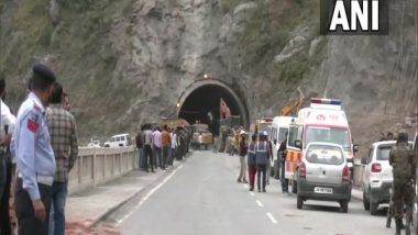 India News | Part of Under-construction Tunnel Collapses on Jammu-Srinagar Highway in Ramban, 8 Trapped