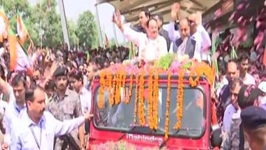India News | BJP Chief JP Nadda Holds Roadshow in Himachal Pradesh