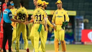 Sports News | IPL 2022: Gaikwad, Conway Knocks and Choudhary's Four Wickets Guide Dhoni-led CSK to Win Against SRH