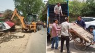 Anti-Encroachment Drives: Bulldozer Rolls Near Delhi’s Rithala Metro Station