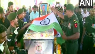 India News | Ladakh Incident: Last Rites of Lance Havildar Muhammad Shylaj Performed in Kerala