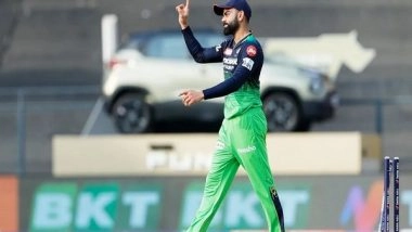 Sports News | Jagadeesha Suchith Becomes Sixth Bowler to Dismiss Virat Kohli on Golden Duck in IPL