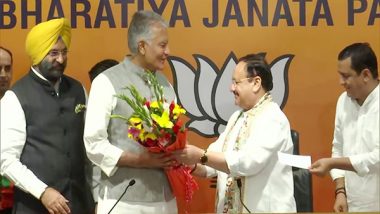 Sunil Jakhar, Former Congress Leader, Joins BJP; Party President JP Nadda Says ‘Will Play a Big Role’