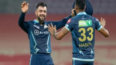 Sports News | Rashid Khan Now Has 450 T20 Wickets, Becomes Only Third Bowler to Do So