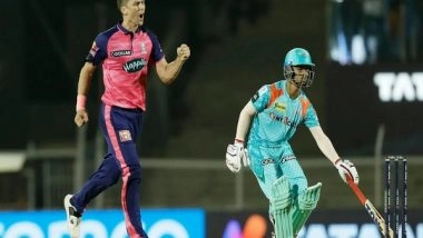 Sports News | IPL 2022: Boult, McCoy's Fiery Spell Power RR to Thumping 24-run Win over LSG