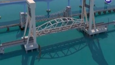 India News | Indian Railways' Engineering Marvel, New Pamban Bridge, to Be Ready in a Year