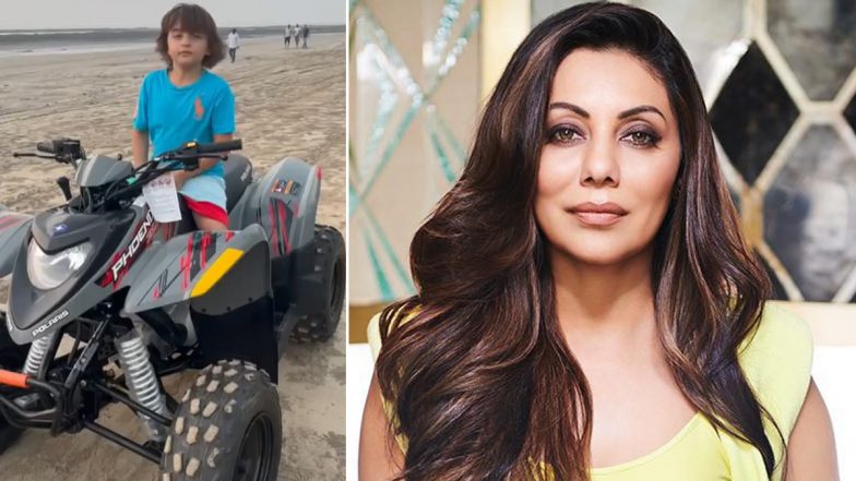 AbRam Turns 9: Mom Gauri Khan Wishes the Birthday Boy With an Unseen Video of Him Riding ATV Bike!