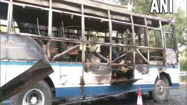 India News | 4 Killed, 22 Injured After Bus Catches Fire in J-K's Katra