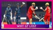 Gujarat Titans vs Punjab Kings IPL 2022: 3 Reasons Why GT Lost