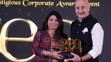Business News | Meribindiya International Academy Was Honoured with the Best Beauty and Wellness Training Institute of the Year Award by Renowned Film Actor Anupam Kher