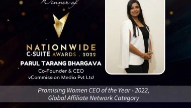 Business News | Parul Tarang Bhargava Named as Promising Women CEO of the Year by Business Mint