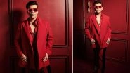 Koffee With Karan Season 7: Karan Johar Looks Red Hot As He Kickstarts Shooting for His Talk Show (View Pics)