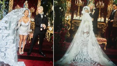 Kourtney Kardashian And Travis Barker Seal It With A Kiss! Check Out The Couple’s Pictures From Their Nuptials In Italy